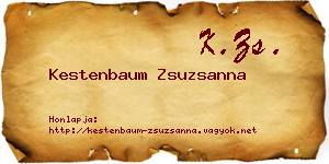 Kestenbaum Zsuzsanna névjegykártya