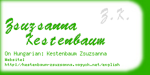 zsuzsanna kestenbaum business card